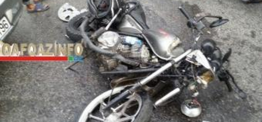 Bakıda motosiketlə “Dodge” toqquşdu