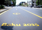 Bakıda “sarı zolaq"ları silməyə başladılar – FOTO