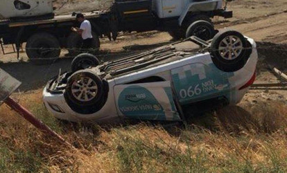 Bakıda şirkət maşını aşdı