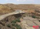 Azərbaycanda magistral yol çökdü