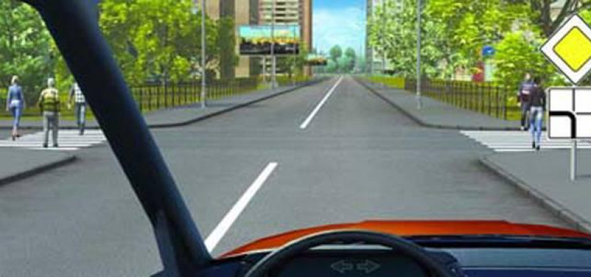 Bu sürücü hansı halda piyadalara yol verməlidir? – DOĞRU CAVAB