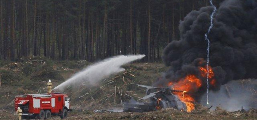 Hərbi təlimdə helikopter qəzası