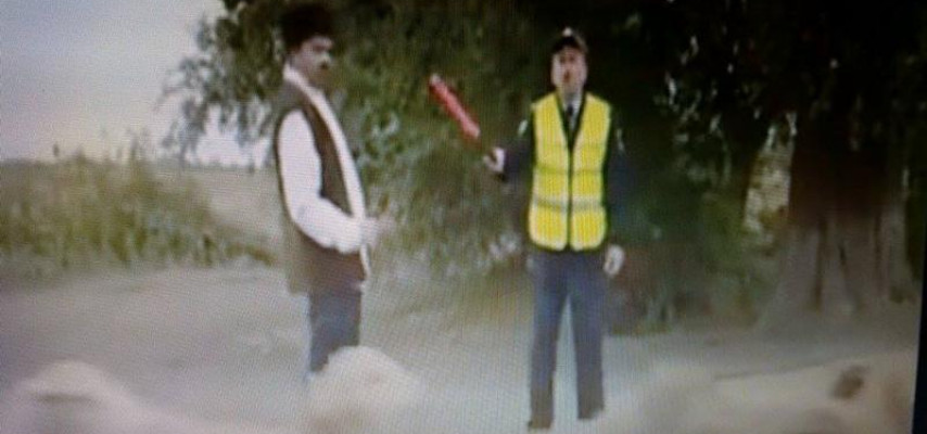 Yol polisini mal-heyvanla ələ saldılar