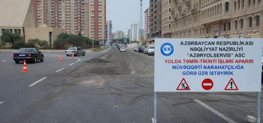 Bakının bu küçəsində hərəkət məhdudlaşdırılır
