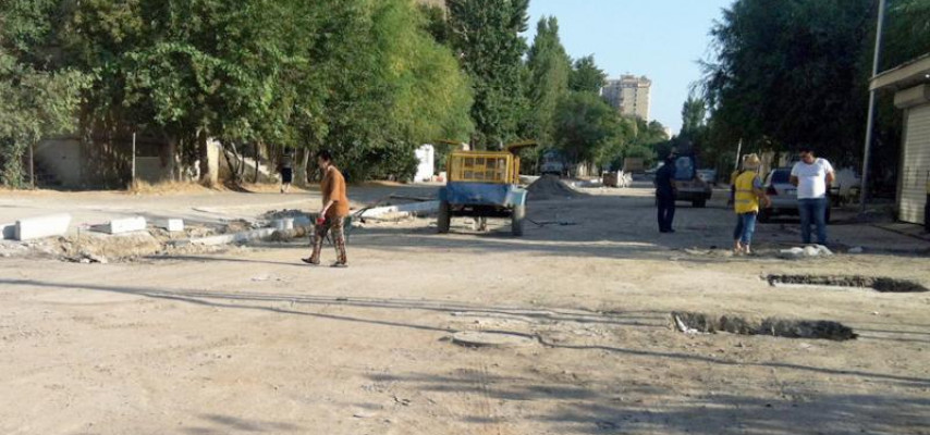 Bakıda daha bir yol yenidən qurulur