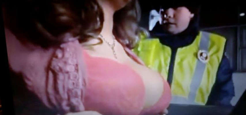Silikonsuz sinəsini yol polisinə göstərib cəriməsiz getdi