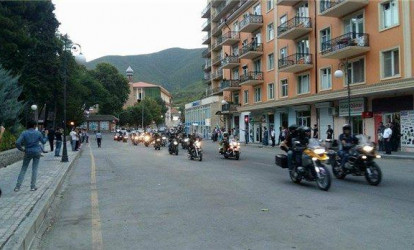 Şəkidə böyük moto yürüş