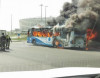 Bakıda avtobus belə yandı