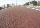 Bakı yollarında yenilik - Qırmızı asfalt çəkdilər