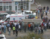 Sumqayıtda maşın “astanovka”ya girdi –FOTO