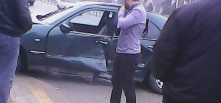 Bakıda polis qəzaya düşdü