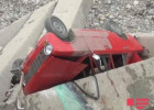 Maşın çaya aşdı - Xaçmazda