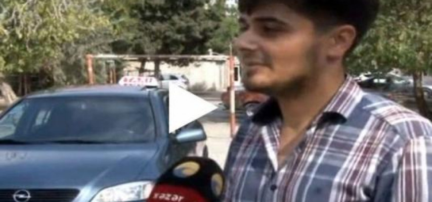 Taksi sürücüsünün ibrətamiz hərəkəti