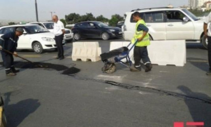Avtovağzalın qarşısındakı əsas yolda çatlar böyüyüb - HƏYƏCAN