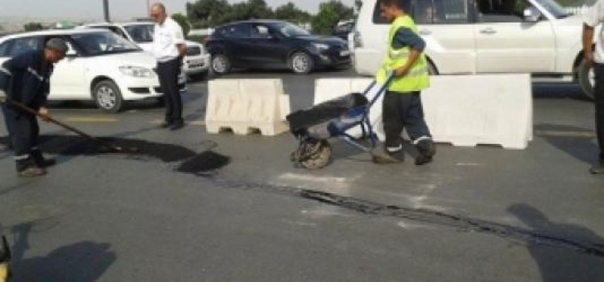 Avtovağzalın qarşısındakı əsas yolda çatlar böyüyüb - HƏYƏCAN