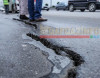Bakı-Sumqayıt yolundan dəhşətli fotolar - Yol hər an çökə bilər