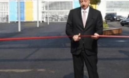 Prezident Zaqatalada yolun açılışında iştirak edib