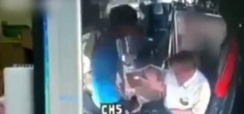 Avtobus sürücüsü sərnişini belə döydü