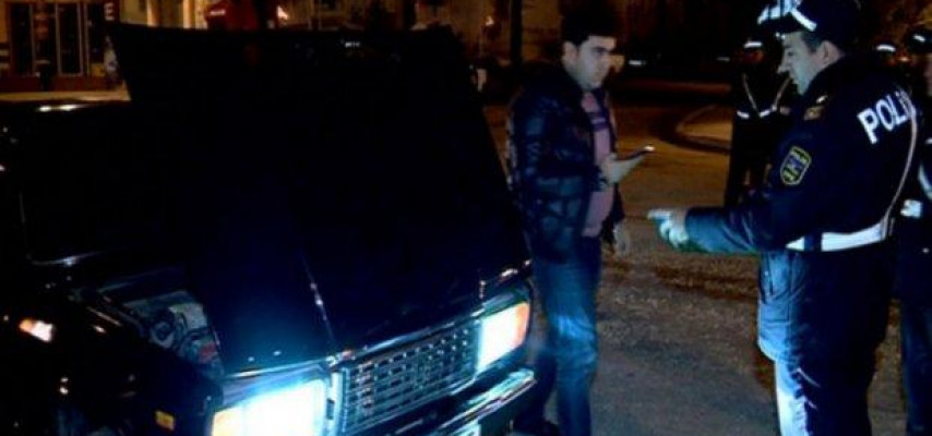 Yol polisi Gəncədə reyd keçirdi: 100-ə yaxın sürücü cərimələndi