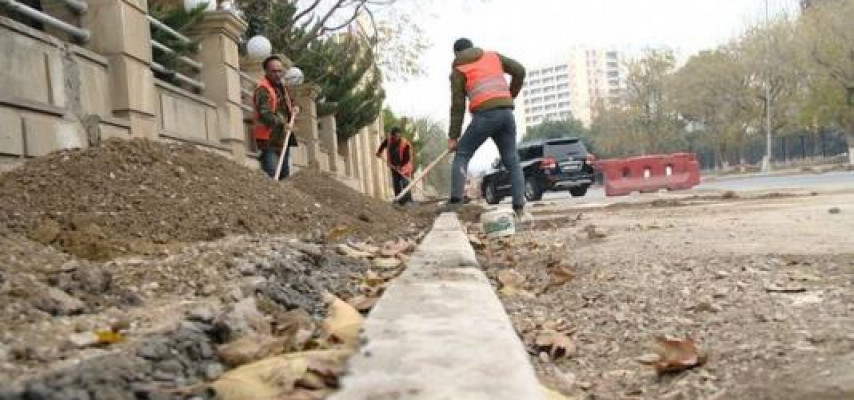 Bəkir Çobanzadə küçəsi təmir olunur – FOTO + VİDEO