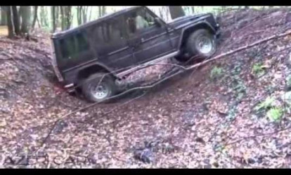 «Galendewagen»in meşə macərası - Enişə-yoxuşa dözümü yoxdur