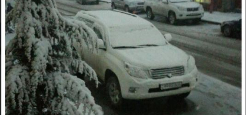 Azərbaycanda qarlı maşınlar