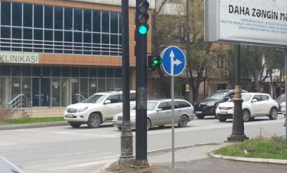 Bakı yollarında hərəkət qaydaları dəyişdirilir – FOTO
