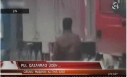 Özünü maşının altına atdı ki…
