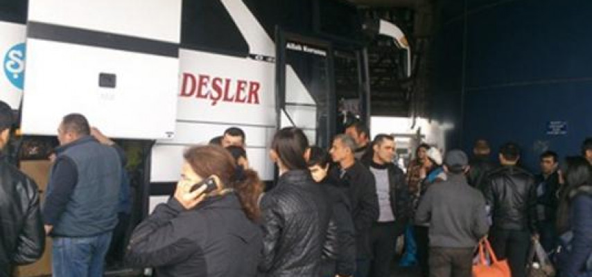 Avtovağzalda sıxlıq başladı