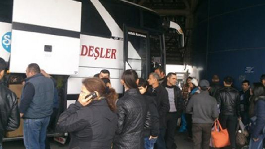 Avtovağzalda sıxlıq başladı