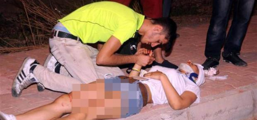 Motosikletlə gəzən sevgililər bu hala düşdülər – FOTOLAR