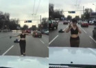 Qadın içdi, yolda soyundu, oynadı   +18