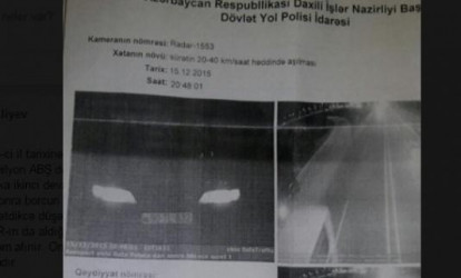 143-lə radara düşən sürücünün cəriməsini başqasına göndərdilər