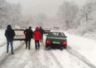 Bakıda yollar buz bağladı