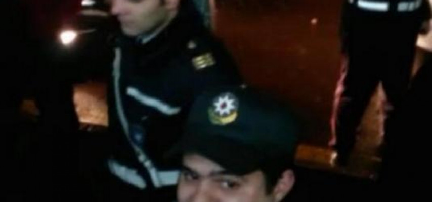 Bakıda yol polisi sürücünü belə sürüdü