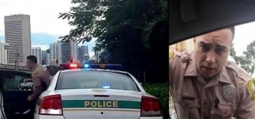 Bu dəfə sürücü sürəti aşan polisi saxlayıb danladı