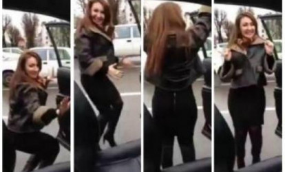 Xanım sürcü yolda elə oynadı ki...