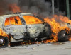 Bakıda “Opel” yandı