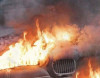 Mingəçevirdə "BMW" yandı