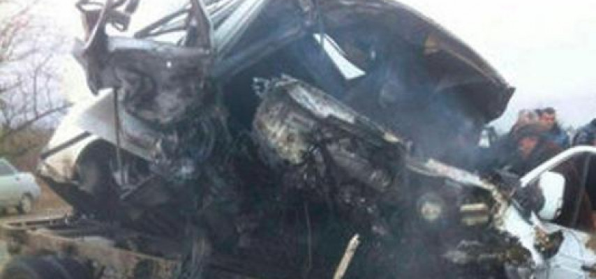Polis postu yaxınlığında avtomobil partladı