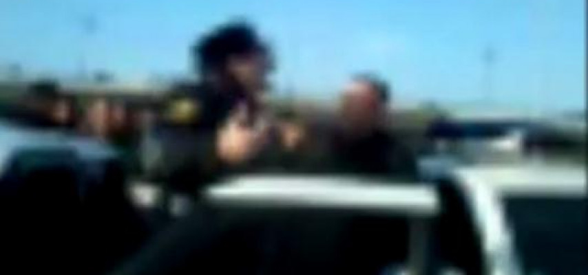 Yol polisi ilə Qarabağ əlili əlbəyaxa oldu