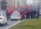 Polis maşını qəzaya düşdü