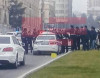 Bakıda sürücü yol polisi maşınını əzik-əzik etdi – FOTOLAR