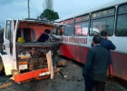 Avtobus tankerlə toqquşdu: 22 yaralı, 1 ölü
