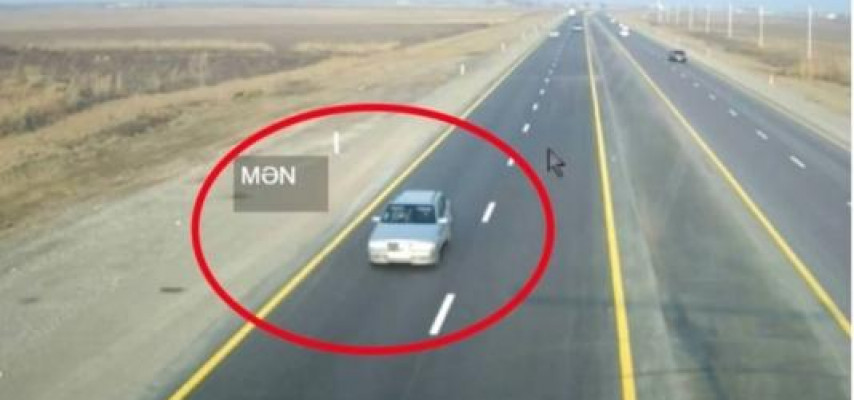 Sürücü yol polisinin radar tələsinin üstünü açdı