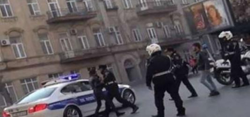 Bakıda sürücü ilə yol polisi arasında əlbəyaxa dava