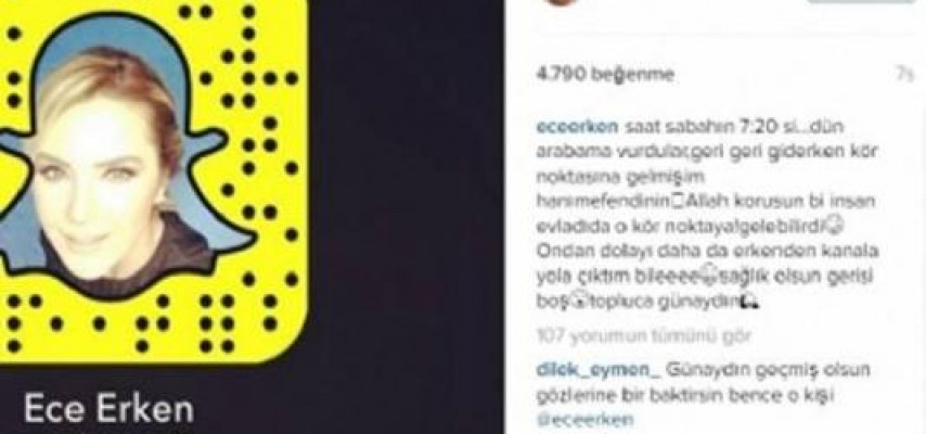 Ece Erken qəzaya düşdü
