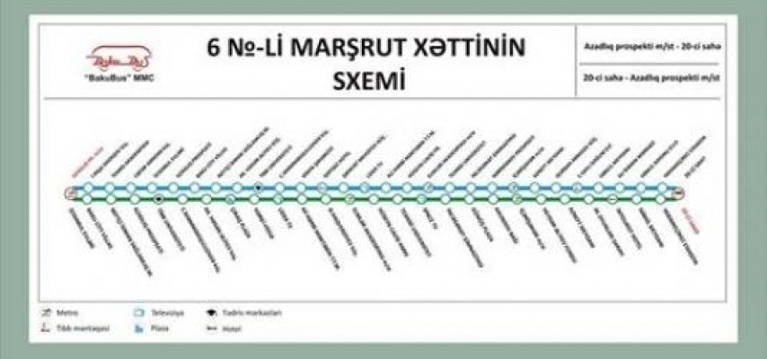 "BakuBus" 6 saylı avtobusun hərəkəti istiqamətini dəyişdirir