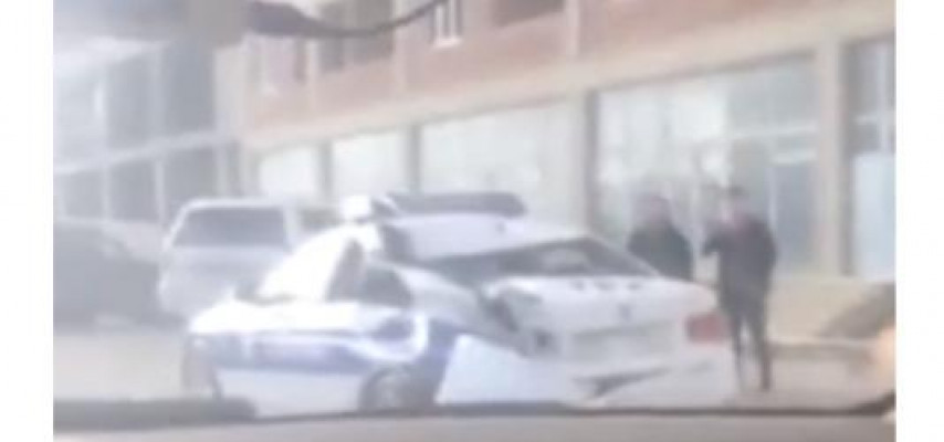 Yük avtomobili «saxla» işarəsi verən DYP maşınını arxadan vurdu