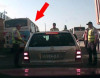 Yol polisi "taksini" belə sındırdı – FOTOLAR